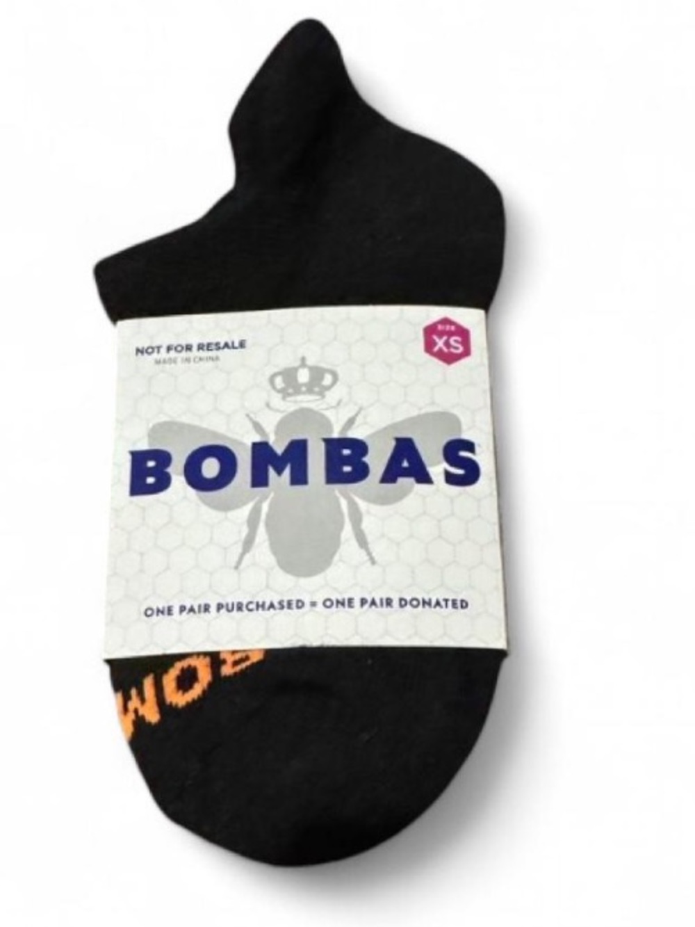 🆕 “Be Better” 1 pair of Bombas Black Ankle Socks with Blue/Orange Bumblebee! 💥